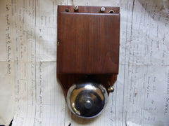 Restored Art Deco Wood & Steel Electric Doorbell