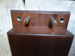 Restored Art Deco Wood & Steel Electric Doorbell