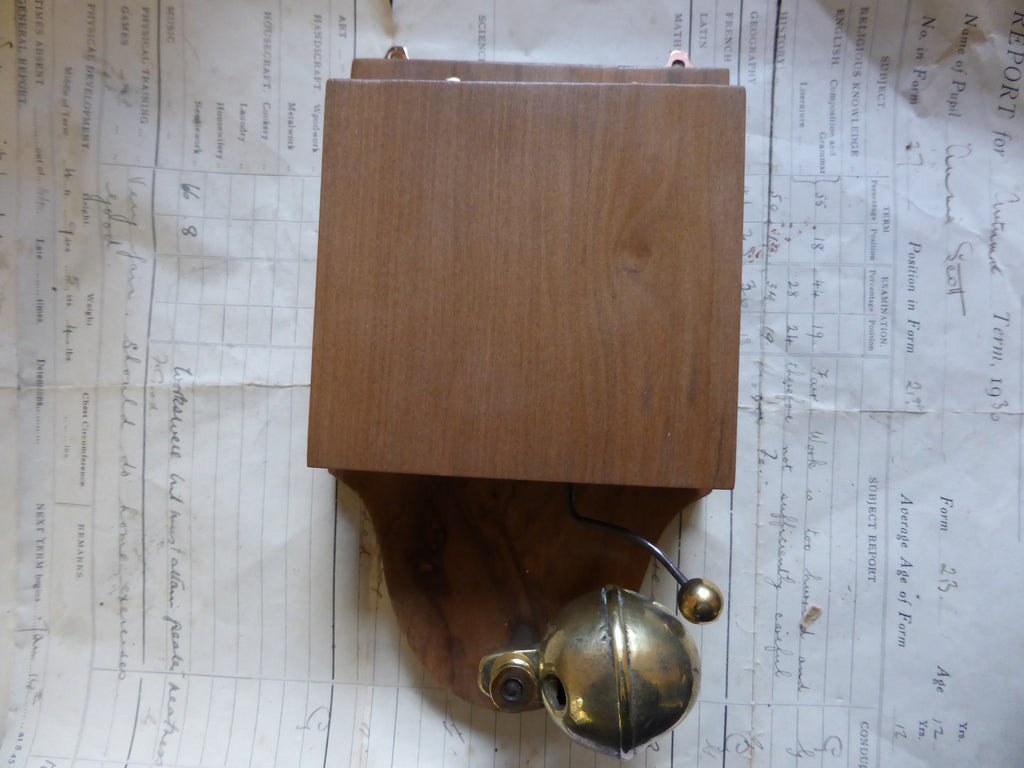 Unusual Wood & Brass Electric Sleigh Doorbell