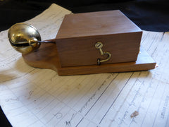 Unusual Wood & Brass Electric Sleigh Doorbell