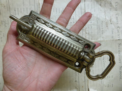 Ornate Silver Plated Mechanical Door Bell Pull