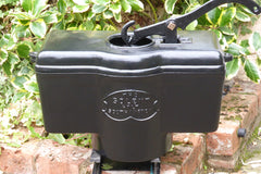 "The Solent" - Restored Antique Cast Iron Satin Bow Fronted High Level Toilet Cistern