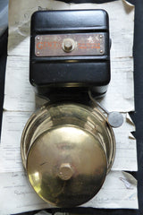 Huge Vintage Cast Iron & Brass Gents Industrial Door Bell- 8-12v