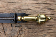 Antique Brass and Cast Iron Mechanical Door Bell Pull