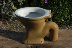 Antique 1800s High Level Earthenware Toilet - Plain