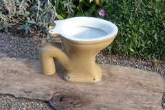 Antique 1800s High Level Earthenware Toilet - Plain