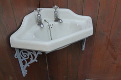 Victorian Corner Sink with Cradle, Taps & Plug