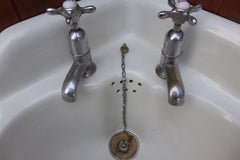 Victorian Corner Sink with Cradle & Brackets, Taps & Plug - 1893