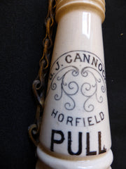 Antique Advertising Toilet Cistern Chain Pull - G.J.Cannock, Horfield