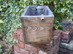 1906 Restored Wooden High Level Toilet Cistern "Japkap" - Medium Oak
