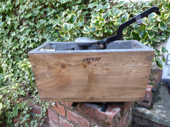 1906 Restored Wooden High Level Toilet Cistern "Japkap" - Medium Oak