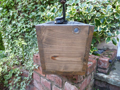 1906 Restored Wooden High Level Toilet Cistern "Japkap" - Medium Oak