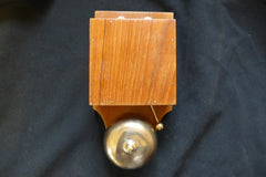 Restored Antique Wood & Brass Electric Doorbell - Brass Tacks