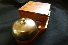 Restored Antique Wood & Brass Electric Doorbell - Brass Tacks