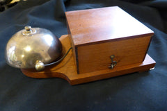 Very Large Restored Antique Wood & Brass Electric Door Bell - 24 volts