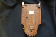 Very Large Restored Antique Wood & Brass Electric Door Bell - 24 volts