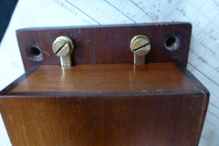 Restored Art Deco Wood & Steel Electric Conical Doorbell - Quirky