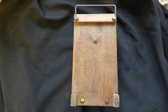 Large Restored Antique Wood & Brass Electric Doorbell - Steampunk