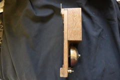 Large Restored Antique Wood & Brass Electric Doorbell - Steampunk