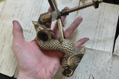 Antique Brass Door Knocker- Maltese Mystical Fish