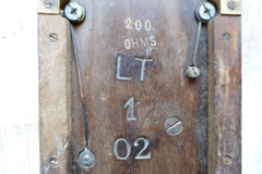 Restored Antique Golden Wood & Steel Electric Doorbell - 12 volts