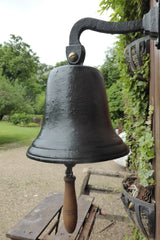 Large Vintage Cast Iron Wall Mounted Bell - Pub, School, Church...