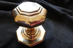 Large Antique Brass Entrance Door Center Knob Pull