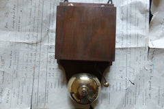 Restored Art Deco Wood & Brass Electric Doorbell - 4 - 6 volts