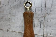 Antique Wood and Brass High Level Toilet Cistern Pull - Tactile