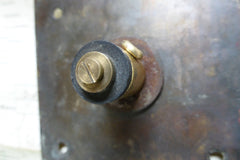 Vintage Square Brass Electric Door Bell Push - Flush