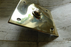 Vintage Square Brass Electric Door Bell Push - Flush