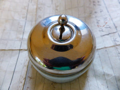 Vintage Art Deco Chrome, Brass, Ceramic reclaimed Dolly Switch