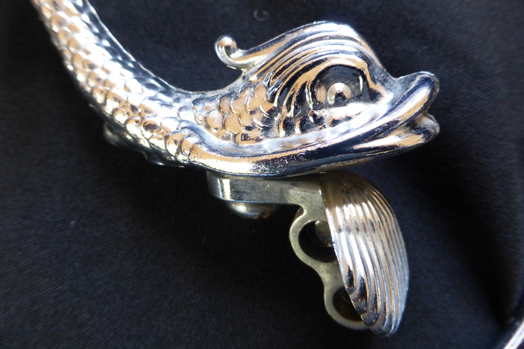 Vintage Lan-Bar Dolphin Range Koi Fish Brass Towel Rings 4” & 7