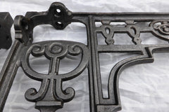 Victorian Cast Iron Throne Toilet Seat Floor Brackets - Biclam 1896