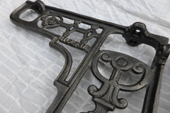 Victorian Cast Iron Throne Toilet Seat Floor Brackets - Biclam 1896