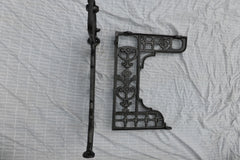 Victorian Cast Iron Throne Toilet Seat Floor Brackets - Biclam 1896