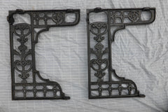 Victorian Cast Iron Throne Toilet Seat Floor Brackets - Biclam 1896