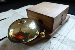 Restored Antique Wood & Brass Electric Doorbell - 6 - 12 volts