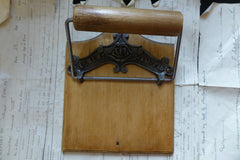Cast Iron and Wood Antique Toilet Roll / Paper Holder - Albert J & A Mc Fld