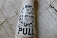 Antique Advertising Toilet Cistern Chain Pull - Jones - Birkenhead