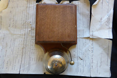 Restored Antique Wood & Brass Electric Conical Doorbell - 12 volts