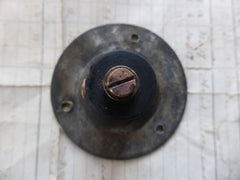 Victorian Brass Electric Door Bell Push - 3"