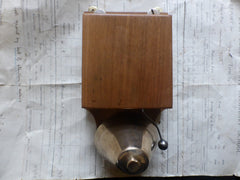 Restored Antique Wood & Chromed Brass Electric Conical Doorbell - 24 Volts