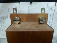 Restored Antique Wood & Chromed Brass Electric Conical Doorbell - 24 Volts