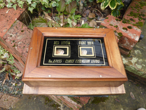 Restored Indicator Butler / Servants Bell Box - Bedroom & Front Door - Clokes Leeds