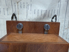 Restored Art Deco Wood & Steel Electric Doorbell - 3-6 volts