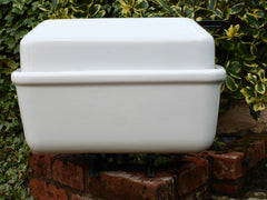 Antique Fireclay High Level Toilet Cistern with Lid - Plain