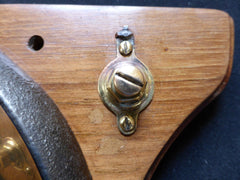 Large Unique Restored Victorian Wooden & Brass Door Bell - Self Contained Industrial