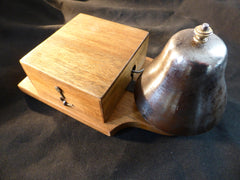 Restored Art Deco Wood & Steel Electric Conical Doorbell - 3-4 volts