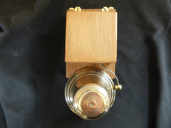 Very Large Restored Art Deco Wood & Brass Electric Doorbell - 24 volts